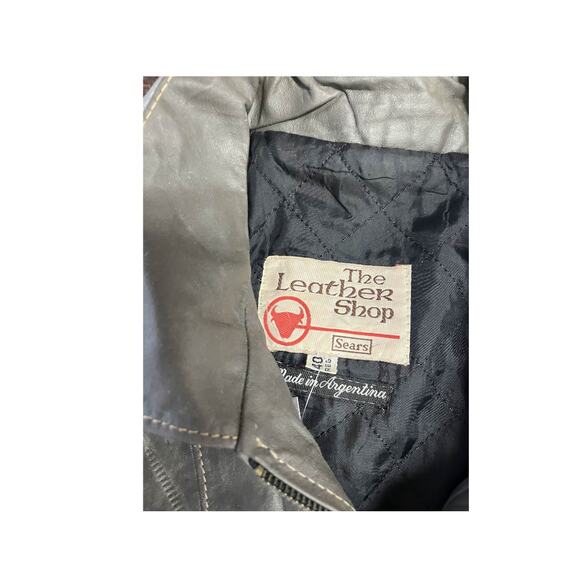 Vintage The Leather Shop Metallic Sears Jacket - Picture 4 of 5